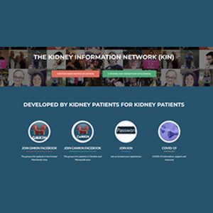 front page for Kidney Information Network website