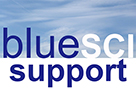 BlueSci support logo, Trafford community mental health and wellbeing services