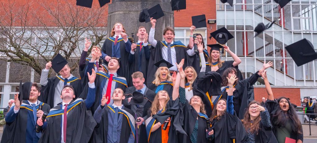 a group of students at their graduation ceremony