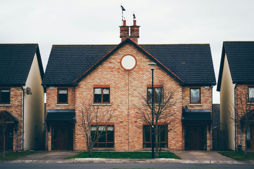 Front of a new home