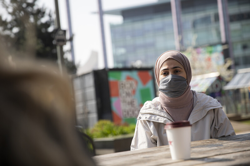 woman wearing a face mask during the COVID-19 pandemic