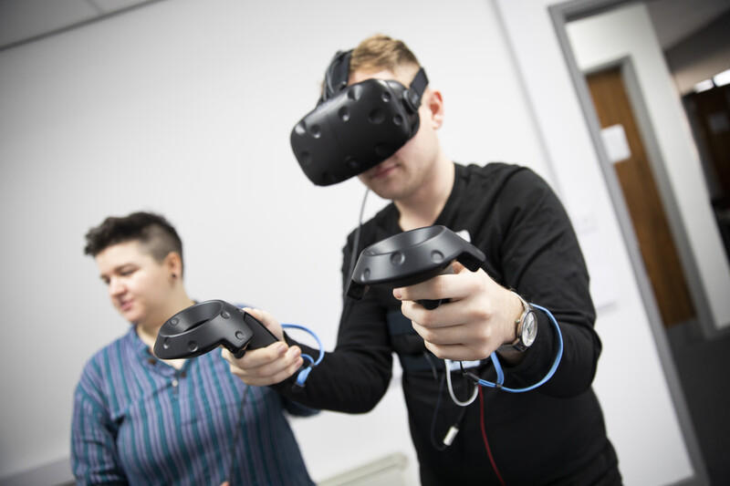 people testing a virtual reality headset