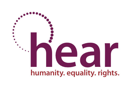 HEAR humanity, equality, rights logo